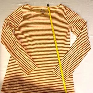 J Crew Artist T. Size Medium. Copper and cream striped